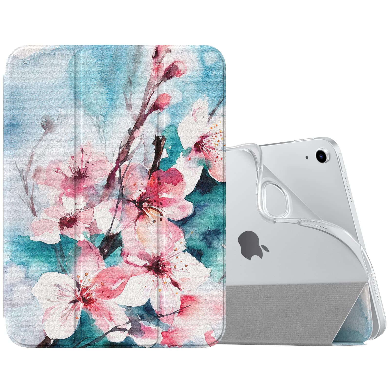 MoKo Case for New iPad (A16) 11th Generation 2025/ 10th Generation 2022, iPad 11 inch/ 10.9 inch Case with Soft TPU Translucent Frosted Back Cover, Auto Wake/Sleep, Support Touch ID, Peach Blossom — image 1