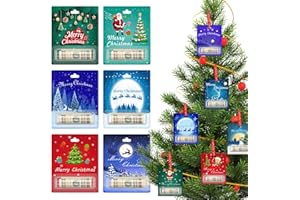 Mviioe 12 PCS Christmas Money Holders for Cash Funny Christmas Cards Ornaments with Cover for Christmas Decorations Cash Gift Christmas Tree Hanging Accessories