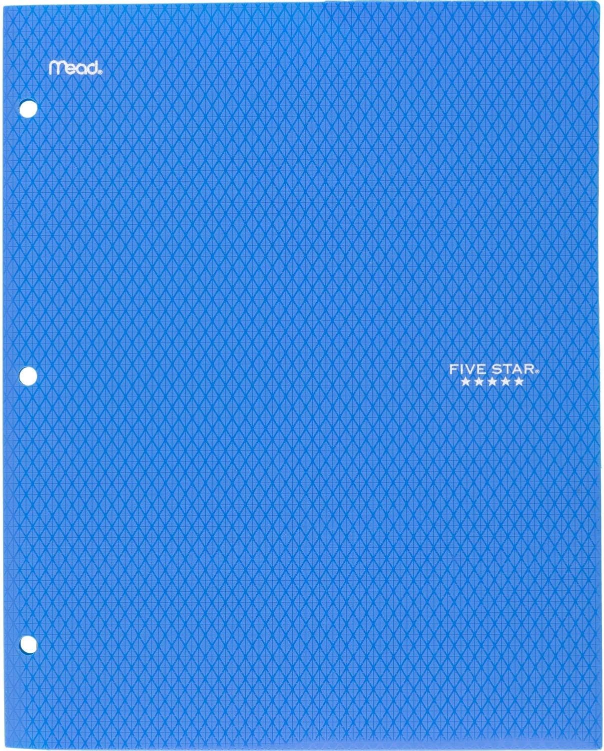 Five Star 2 Pocket Folders, Stay-Put Folders, Plastic Colored Folders with Pockets & Prong Fasteners for 3-Ring Binders, For Home School Supplies & Office, 11” x 8-1/2”, Assorted, 4 Pack (38049) : Office Products
