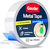 GAUDER Self-Adhesive Ferrous Tape 1 m x 35 mm Steel Foam Adhesive Surface