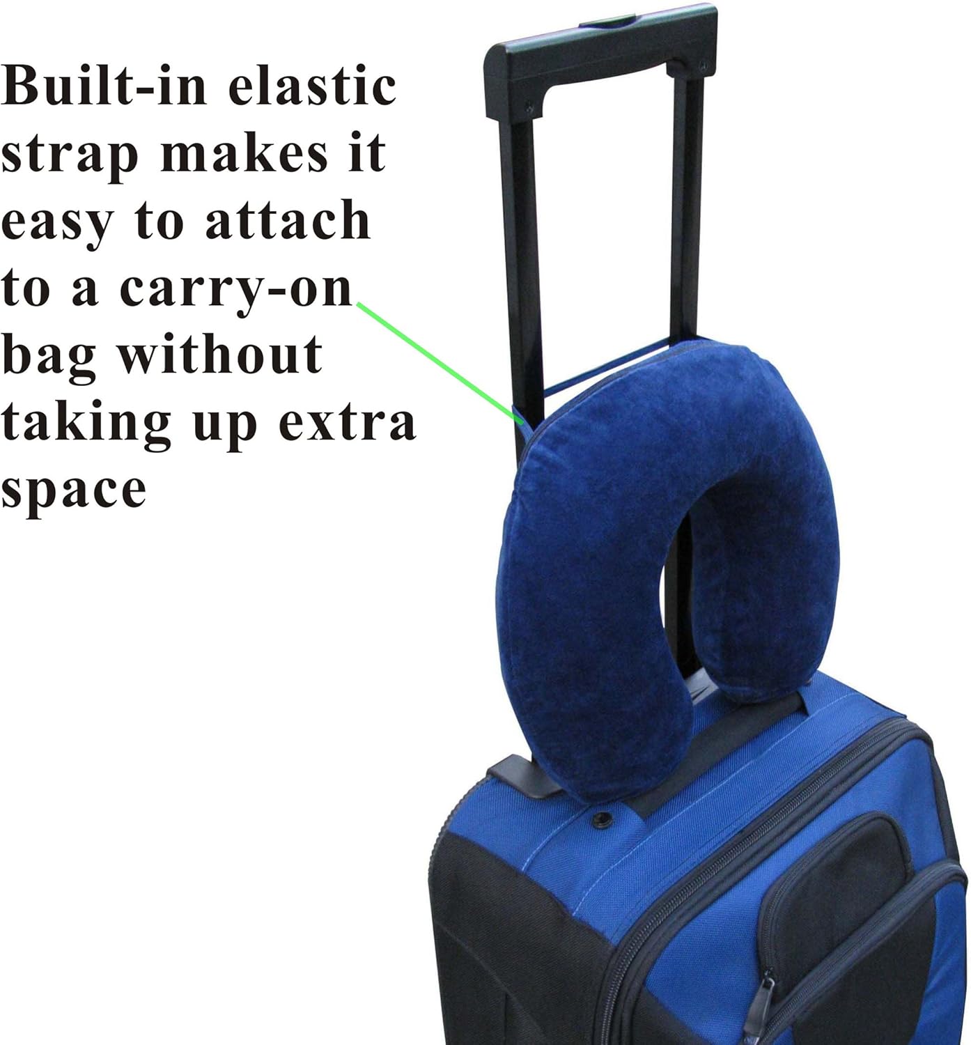 Travelmate Memory Foam Neck Pillow, Dark Blue: Home & Kitchen