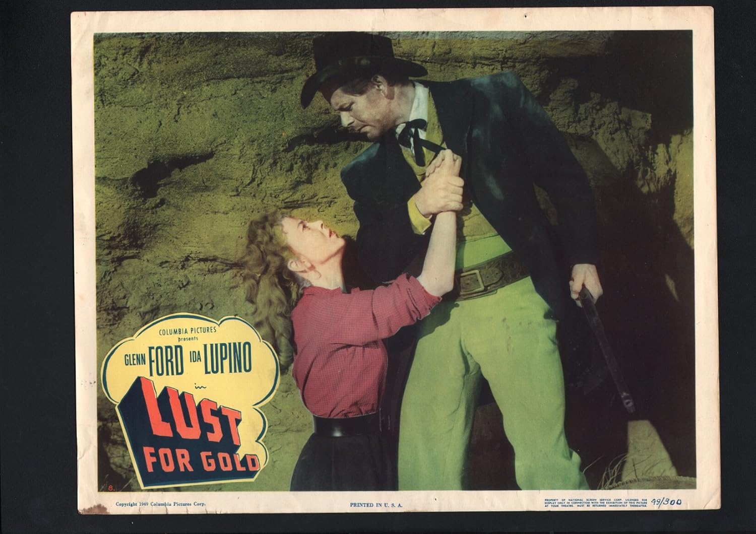 MOVIE POSTER LUST FOR GOLD1949LOBBY CARD