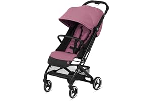 CYBEX Beezy Stroller, Lightweight Baby Stroller, Compact Fold, Compatible with All CYBEX Infant Seats, Stands for Storage, Easy to Carry, Multiple Recline Positions, Travel Stroller, Magnolia Pink