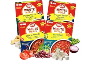 MTR Ready-To-Eat: Desi Special - Assorted Pack of 4 (Paneer Tikka Masala, Paneer Butter Masala, Rajma Masala, Pav Bhaji) - Authentic Indian Food with No Added Preservatives - Suitable for Vegetarians