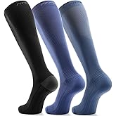 FITRELL 3 Pairs Compression Socks for Women and Men 20-30mmHg-Circulation Support Socks