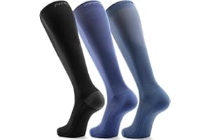 FITRELL 3 Pairs Compression Socks for Women and Men 20-30mmHg-Circulation Support Socks