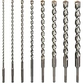 Sabre Tools 8-Piece 12in SDS Plus Drill Bits for Brick, Stone, Concrete, 1/4in x 12in, 5/16in x 12in, 3/8in x 12in, 1/2in x 12in, 5/8in x 12in, 3/4in x 12in, 7/8in x 12in, 1in x 12in (12" 8-Piece Set)