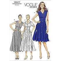 Amazon.com: Vogue Patterns V8577 Misses' Dress, Size BB (8