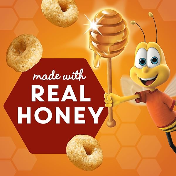 HONEY NUT CHEERIOS HEART HEALTHY BREAKFAST CEREAL, GLUTEN FREE CEREAL WITH WHOLE GRAIN OATS, GIANT SIZE, 27.2 OZ