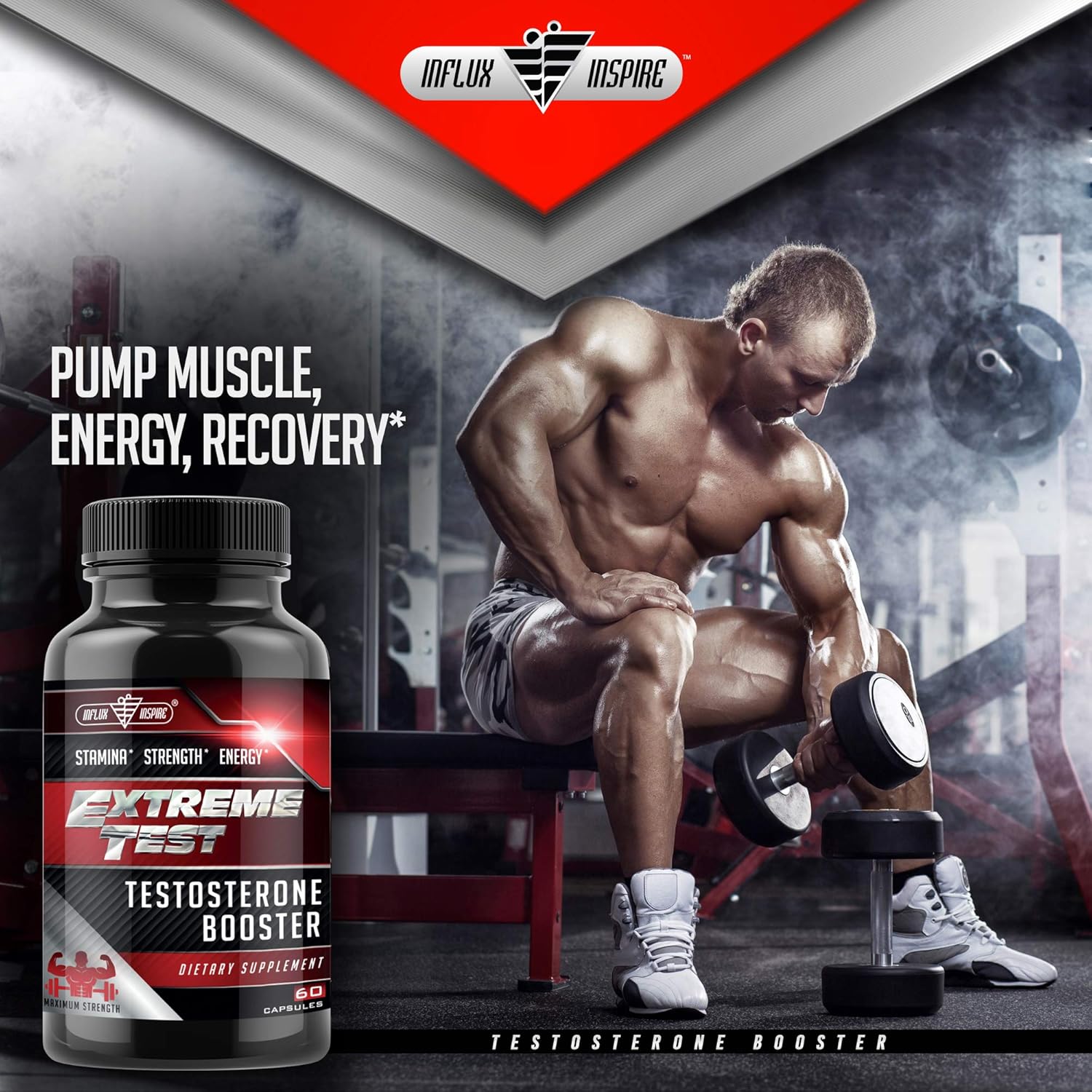 Test Boost Advanced Dietary Supplement - Male Enhancement Formula - Powerful Stamina, Strength, Energy & Endurance Supplement - Supports Healthy Test Training & Natural T Levels - 60 Capsules: Health & Personal Care