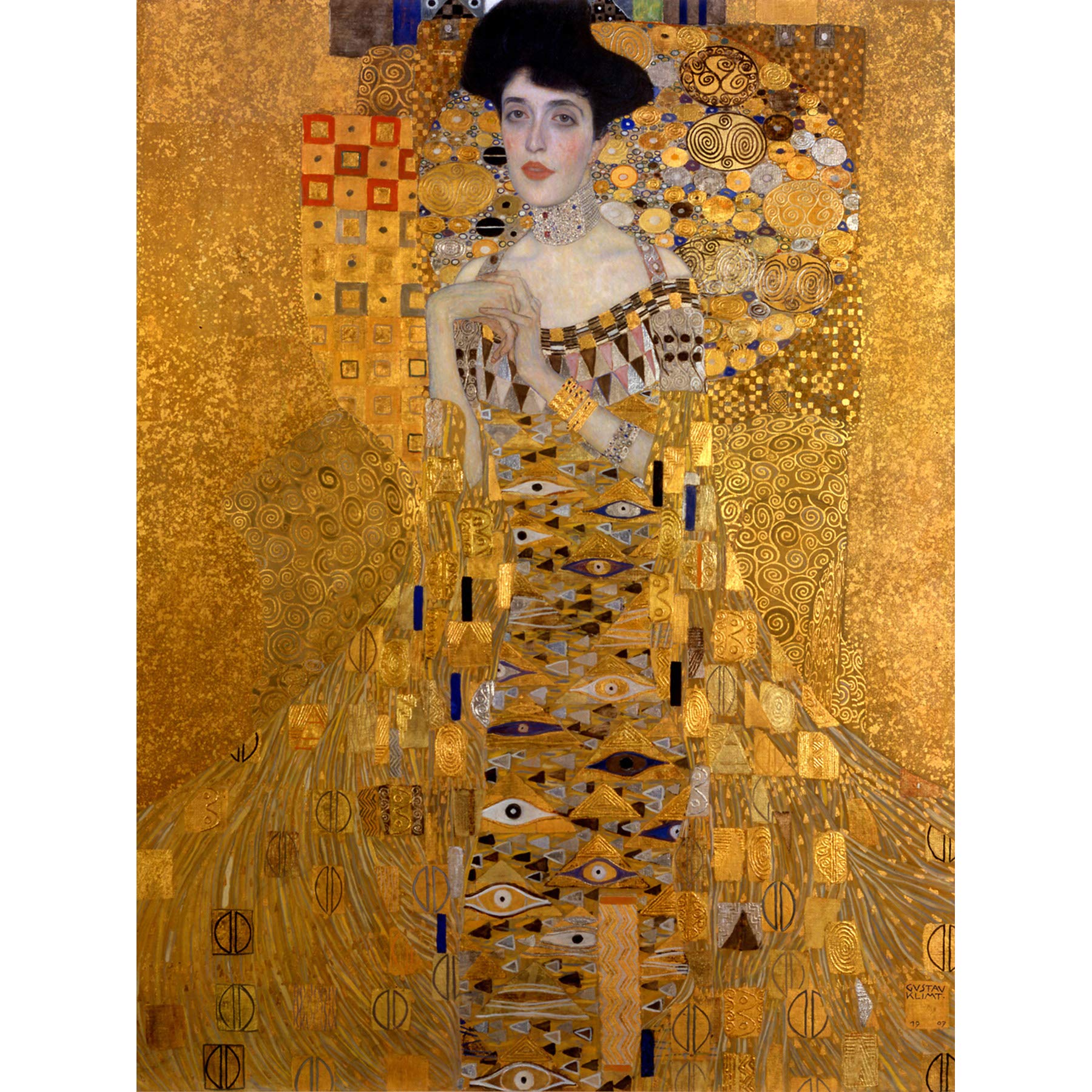 Wee Blue Coo Cultural Gustav Klimt Bloch Bauer Portrait Secession Abstract Art Canvas Print