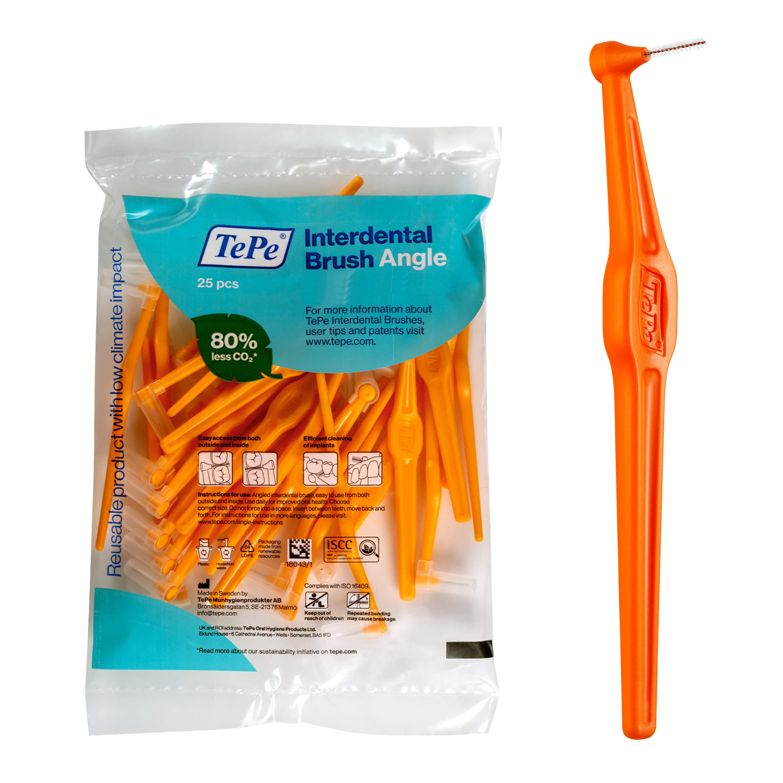 Tepe Interdental Brushes Orange 0.45mm 25 Pack