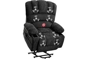 DURASPACE Power Lift Chair with Vibration Massage and Heat Ergonomic, Lounge Recliner Chair for Elderly, Single Sofa Chair wi