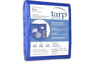 Kotap 12-ft x 16-ft General Purpose Blue Poly Tarp, Item: TRA-1216