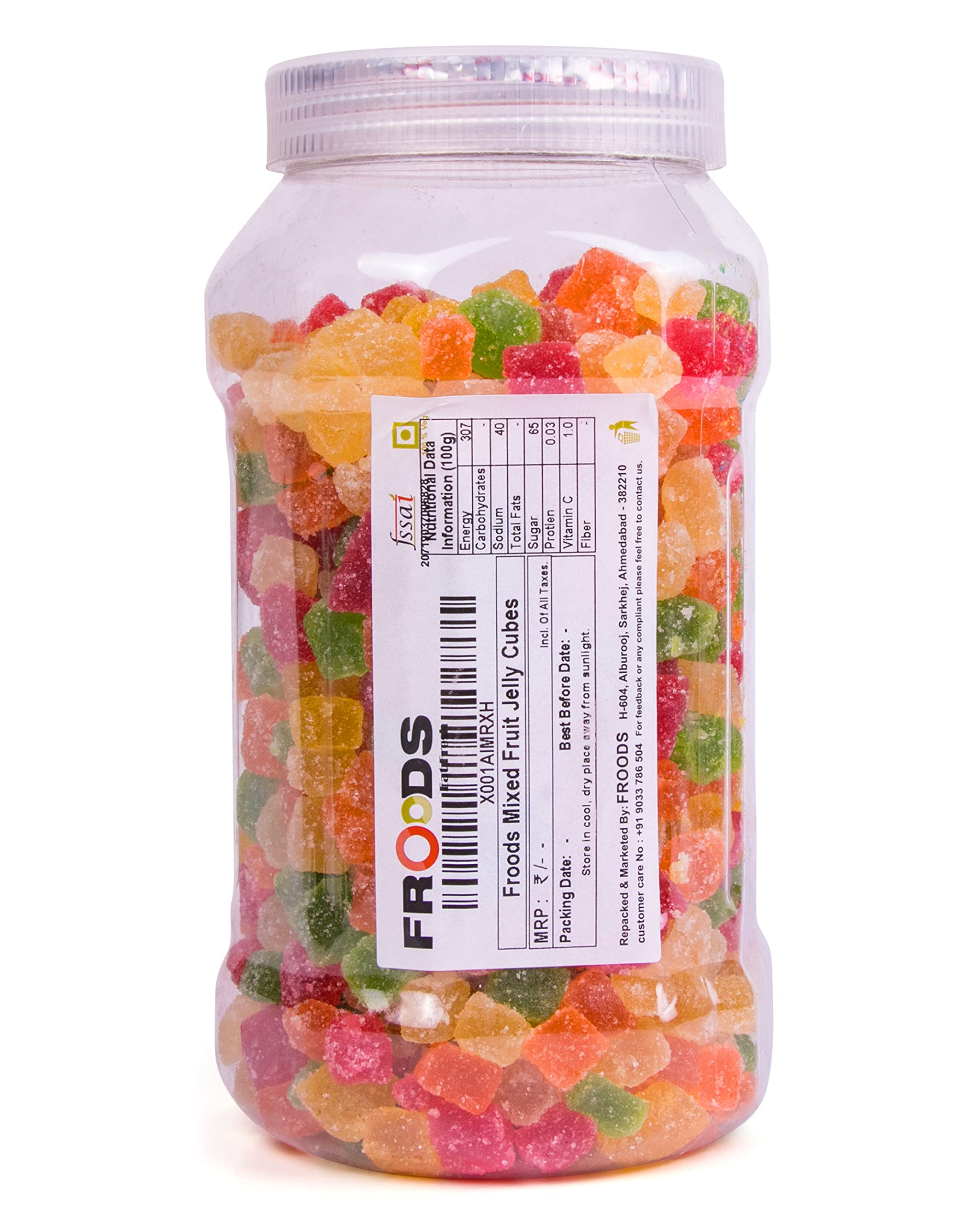 Froods Mixed Fruit Jelly Cubes, Sugar Coated Jelly Candy Cubes 1Kg Buy