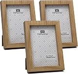 YiPinYin Natural Wood Effect 4x6 Inch Photo Frame Set of 3