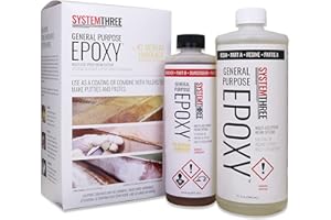 SYSTEMTHREE System Three General Purpose Epoxy Resin with #2 Medium Hardener, 1.5 Quarts, Medium Amber