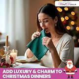 WedDecor 20 Inch Green Cotton Polyester Table Napkins 10pcs Elegant Design view 8