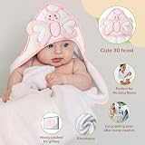 Mother's Choice Organic Cotton Baby Poncho with Hood 84x84 cm 3D Butterfly view 6
