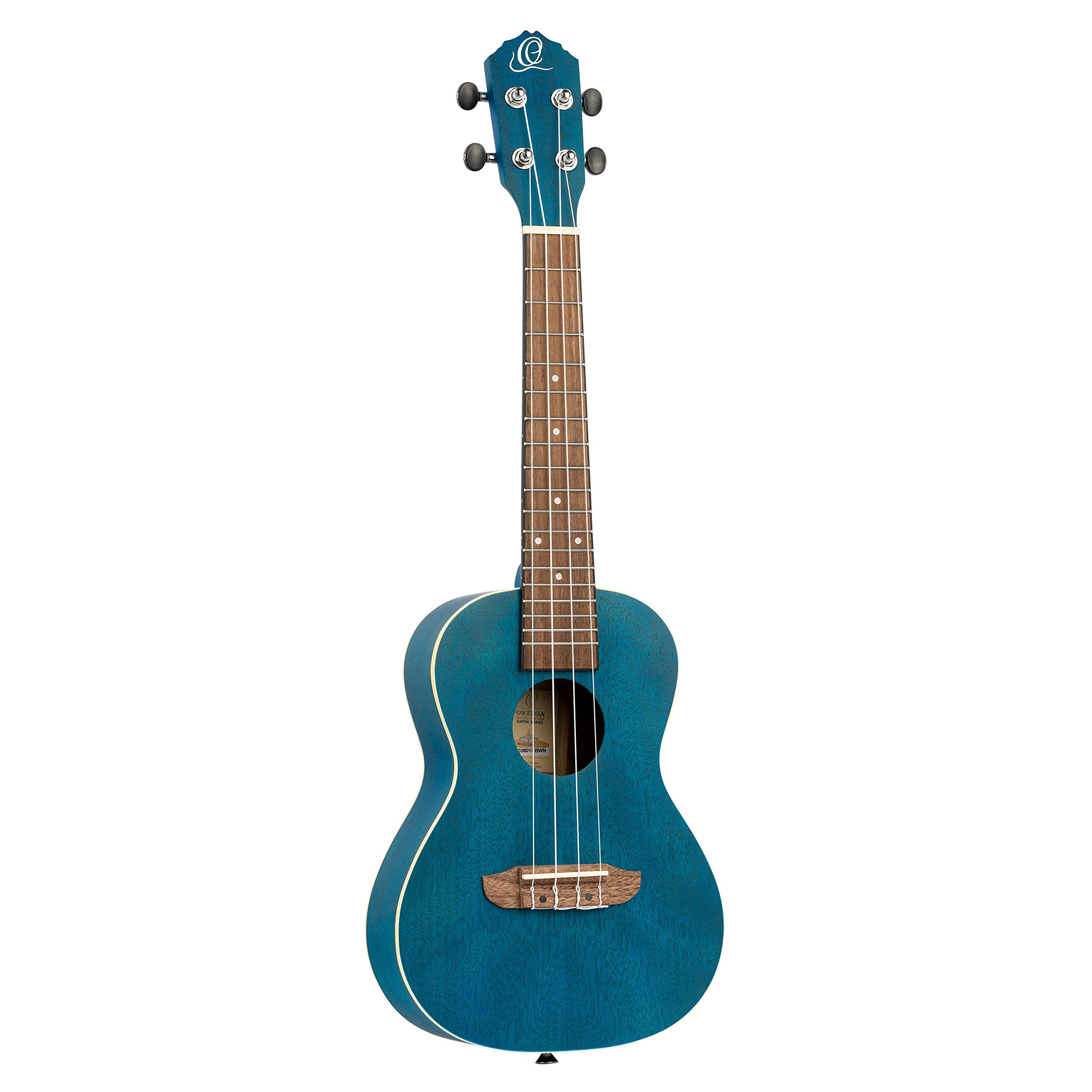 Ortega Guitars Concert Ukulele Acoustic – Earth Series – Okoume, Dark Blue (RUOCEAN)
