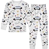 Vozoza Pajama Sets Long Sleeve Top with Pants Cotton Soft Sleepwear 2 Piece Pjs Set