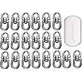 Criativo live M4 Double-Ended Swivel Hook - 20-Pack Stainless Steel Shackle Ring Connector (Eye-to-Eye Design)