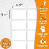 Innoveem Price Stickers Easy Peel Off 360 x 13mm Small Labels Waterproof view 2
