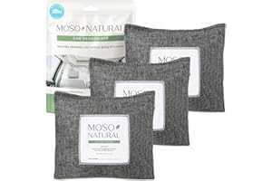 Moso Natural Car Air Freshener and Deodorizer | Long Lasting Bamboo Charcoal Odor Absorber | Non Toxic Odor Eliminator for Ca