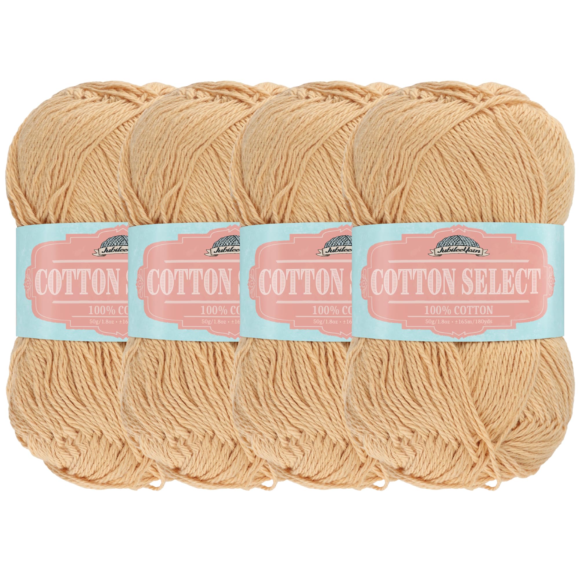 JubileeYarn Cotton Select Yarn - Sport Weight - 50g/Skein - Pumpkin Spice - 4 Skeins — image 1