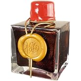 J. Herbin 1670 Anniversary Inks - Gold Sheen 50 ml Bottled - Rouge Hematite (Dark Red Ink)