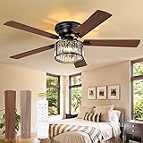 56 Inch Farmhouse Chandelier Ceiling Fan with