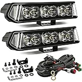 Side Shooter LED Light Pods 2PCS 7inch 156W LED Off Road Lights Fog Lights | 15,600LM Spot Flood Combo Beam, DT Wiring Harness, LED Work Light Led Light Pods for Trucks Pickup UTV ATV Motorcycle
