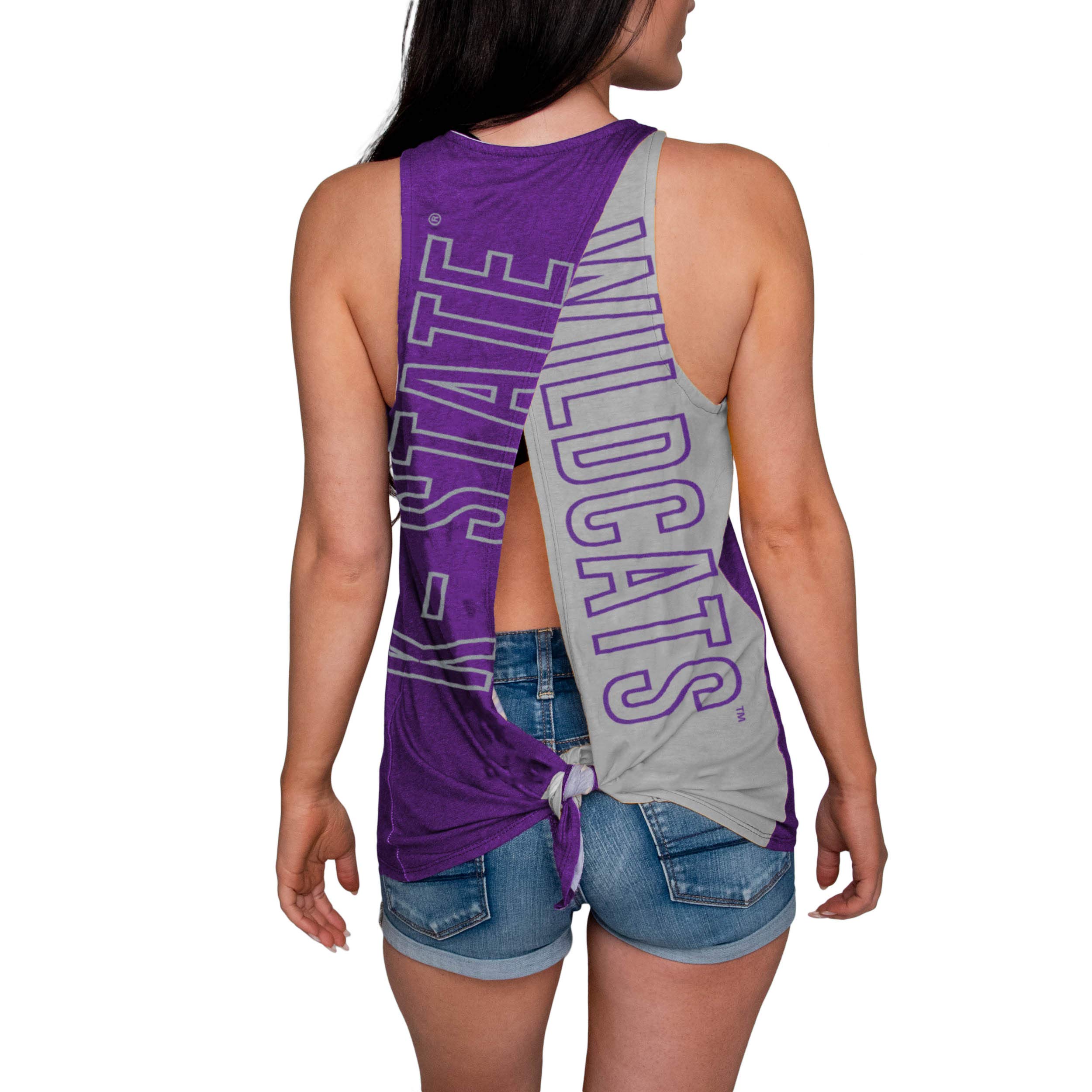 FOCO NCAA Kansas State Wildcats Womens Tie Breaker Tank Top Shirt, Team Color, Large Image
