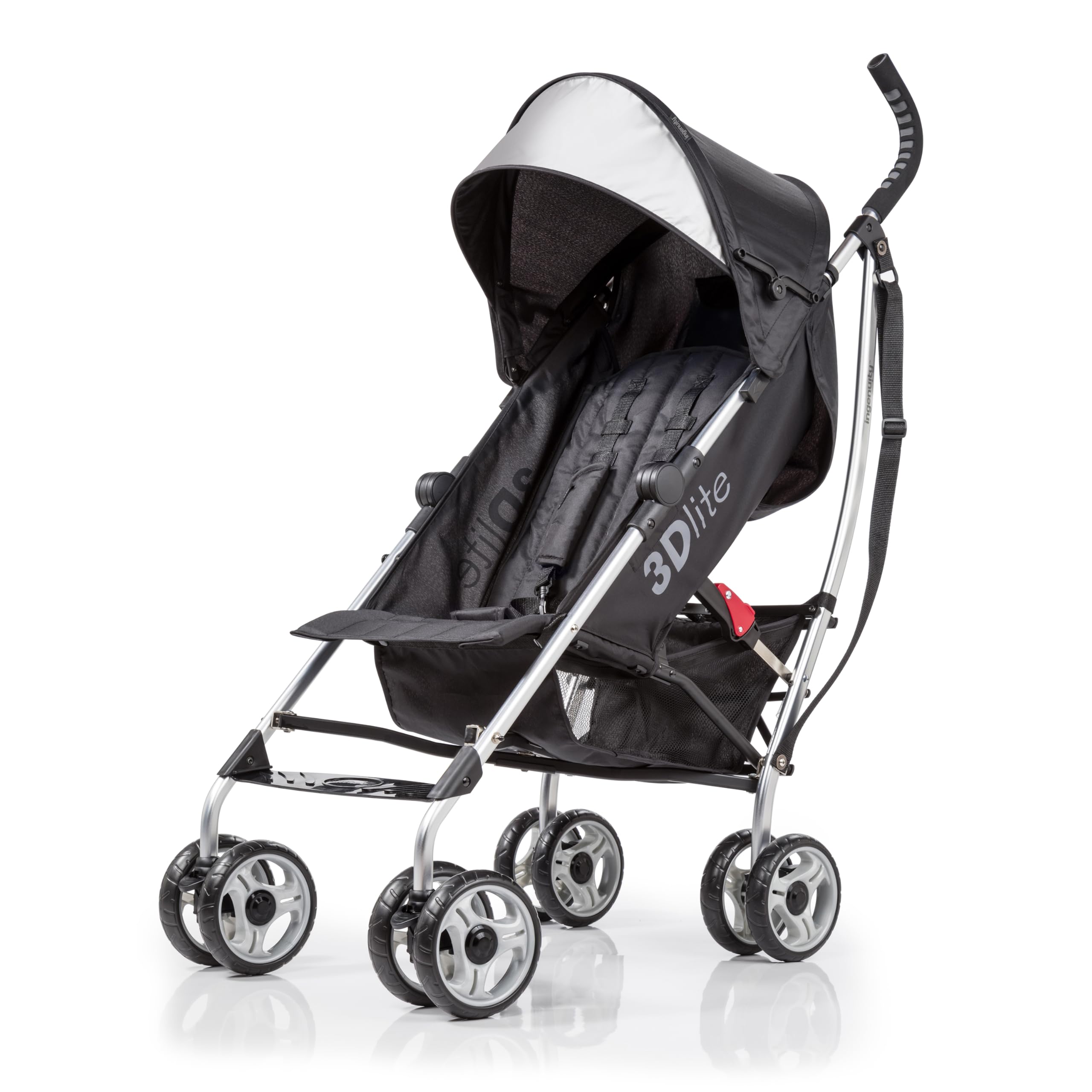 Photo 1 of Ingenuity 3Dlite Convenience Stroller, Black – Lightweight Stroller with Aluminum Frame, Large Seat Area, 4 Position Recline, Extra Large Storage Basket – Infant Stroller for Travel and More
