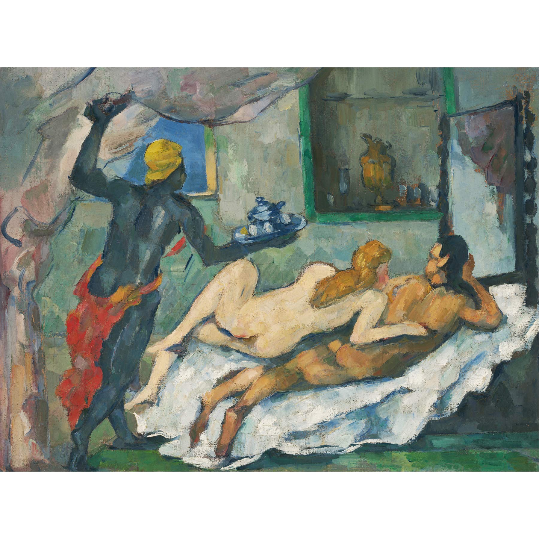 Paul Cezanne Lapres Midi A Naples Afternoon In Naples Large Wall Art Print Canvas Premium Poster Mural