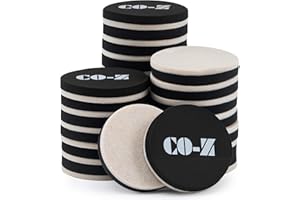 CO-Z 24pcs Felt Furniture Sliders for Hardwood Floors, 2 1/2 in Reusable Furniture Pads, Heavy Furniture Movers Sliders for Hard Surfaces, Thick Moving Pads Floor Protectors for Vinyl Tile Floors