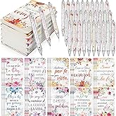 Sayglossy 30 Set Spanish Christian Gift for Women Bible Verse Notebook Easter Religious Ballpoint Pen Floral Motivational Scripture Regalos Cristianos para Mujer En Español Church Sundy School
