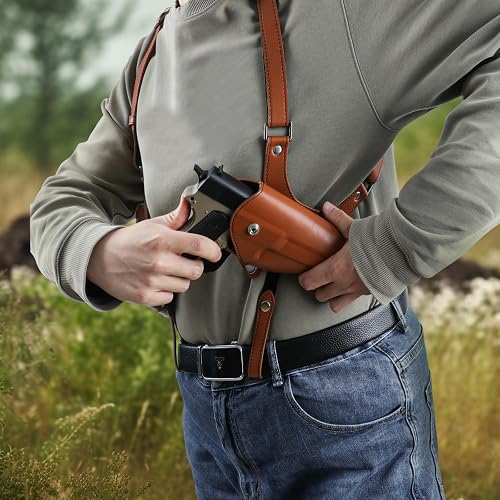 Deluxe Shoulder Holster With Double Magazine Pouch - Ambidextrous, Nylon, Adjustable For Various Pistols (9mm)