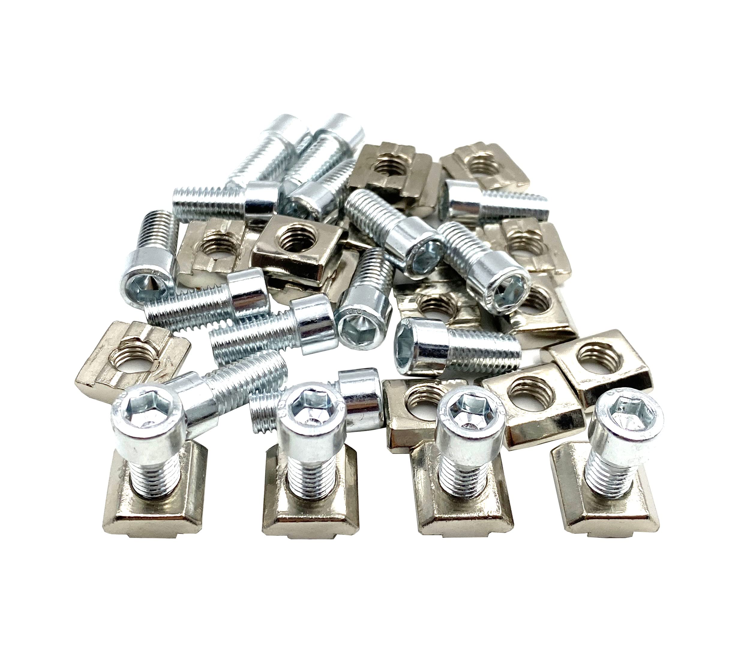 35Pcs M8 T Track Sliding Nut,3030 Series T Slot Nut 8,Aluminium Sliding T-nut Threaded with Screws for Various DIY Projects