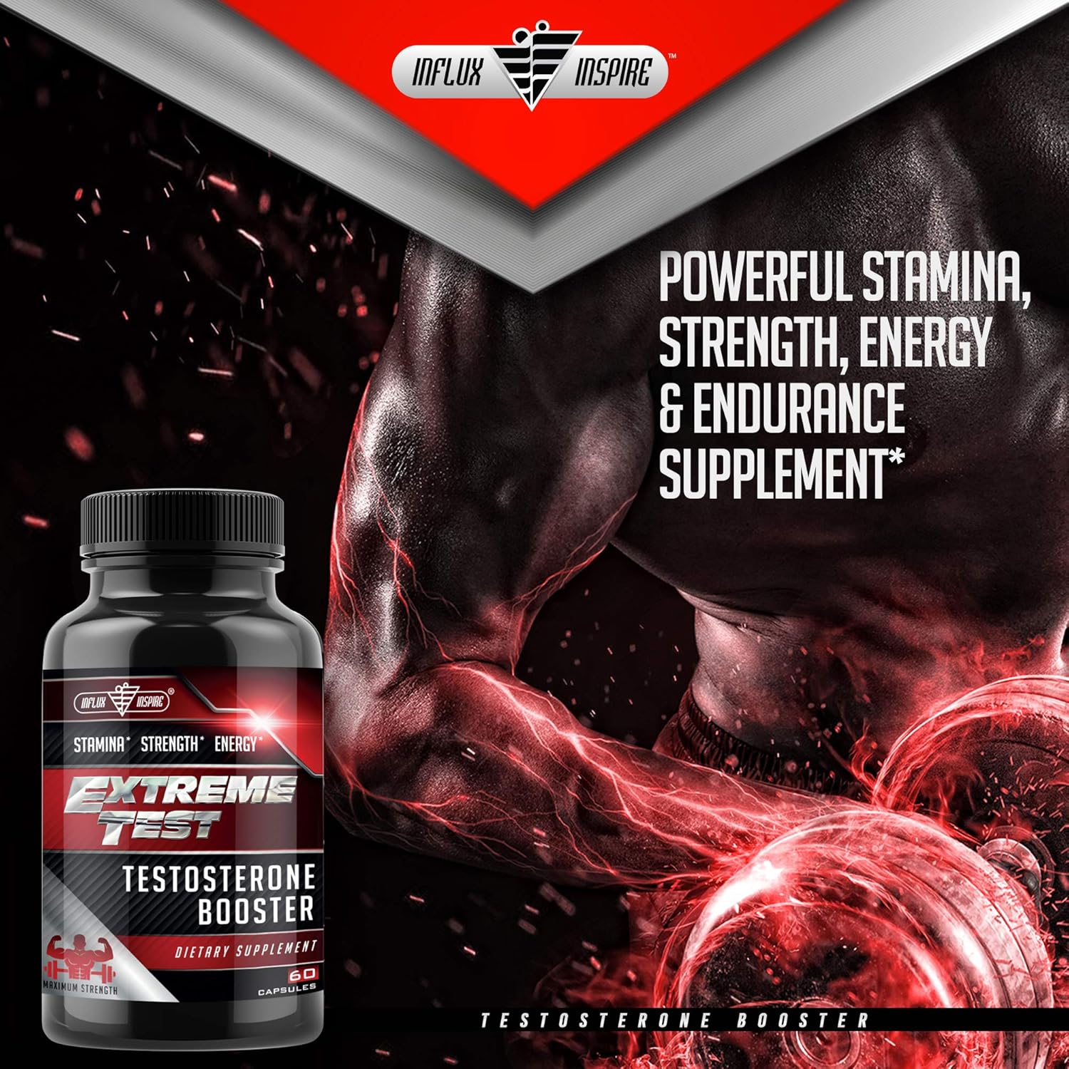 Test Boost Advanced Dietary Supplement - Male Enhancement Formula - Powerful Stamina, Strength, Energy & Endurance Supplement - Supports Healthy Test Training & Natural T Levels - 60 Capsules: Health & Personal Care