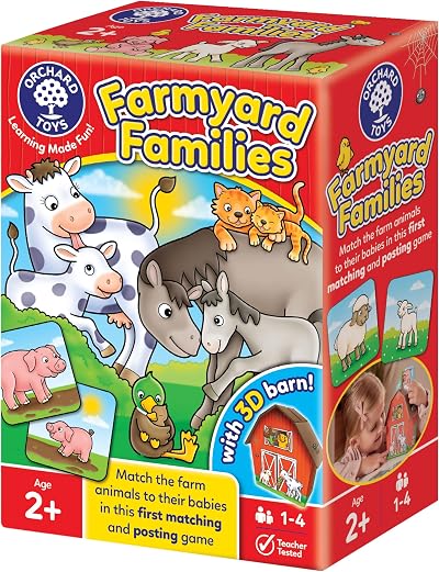 Orchard Toys Farmyard Families Toddler Game Age 2+ Farm Animals