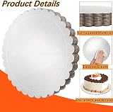 Tebery 30 Pack 10 Inch Silver Cake Boards 2 mm Thick Round Base view 3