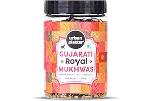 Urban Platter Gujarati Royal Mukhwas | 10.58 Oz (300g) | Traditional Indian Mouth Freshener | Sweet & Refreshing Fennel Mix | Digestive After-Meal Refresher | All-Natural, Vegan, Aromatic