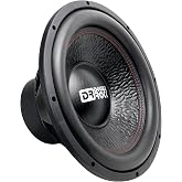 DR DOUBLE ROCK MX15D4 15" Car Subwoofer Dual 4 Ohm 1200W Max Power Sub | 600W RMS, 2.5in copper coil &amp; airflow cooling prevent overheating, Ideal for bass lovers