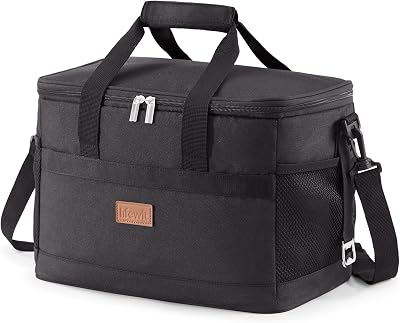 Lifewit Cooler Bag 30 Cans Insulated Large Lunch Bag Collapsible Black