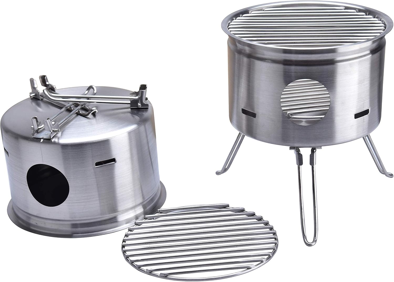 ARC USA BQ2026, Easy Carry Stainless Steel Camping Stove