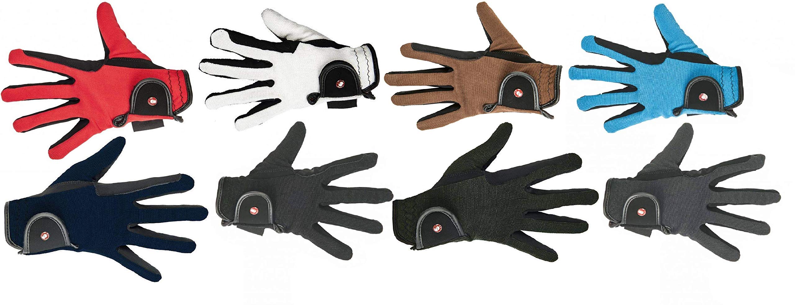 HKM Pro Team Riding gloves-6887 Riding gloves Black/Grey XS — image 1