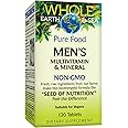 Natural Factors Whole Earth & Sea® Pure Food Men's Multivitamin & Mineral 120 Tablets, Made with Organic Ingredients, Vegan,