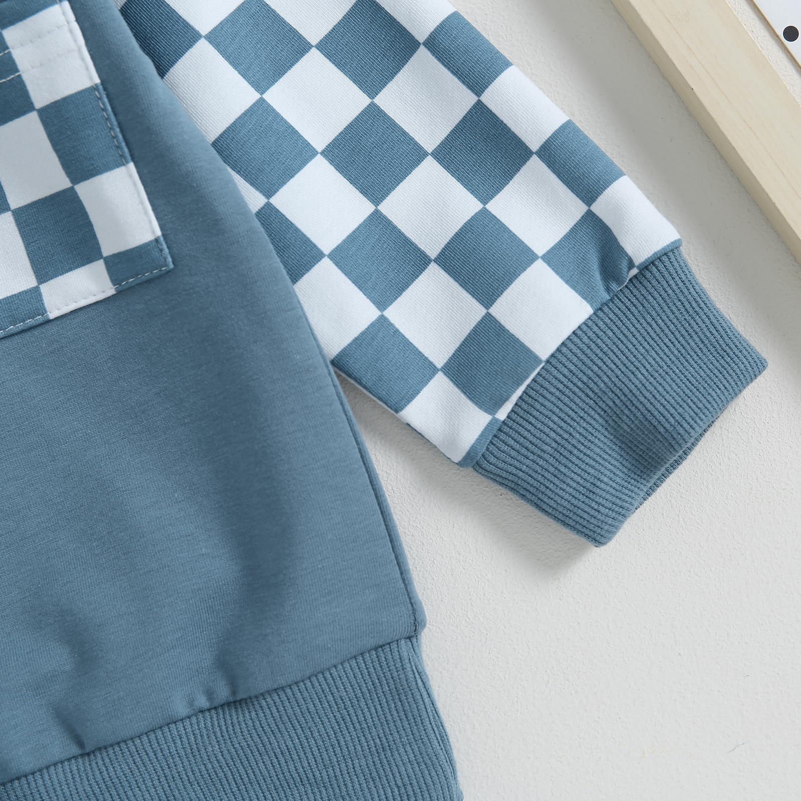 Toddler Baby Boy Fall Winter Outfit Contrast Color Long Sleeve Sweatshirts Stretch Jogger Pants Newborn Clothes Set