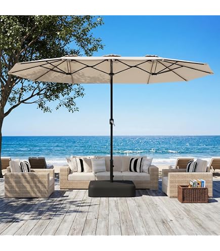 automatic patio umbrella Bluu Automatic Market Umbrella